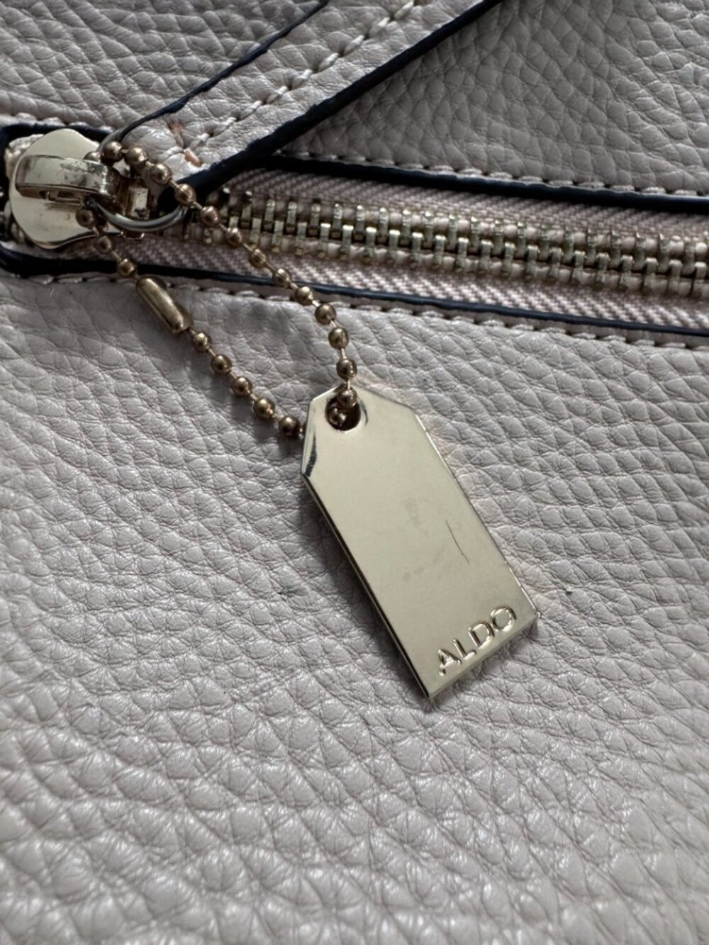 ALDO Beige Faux Leather Tote Bag - Picture 3 of 6